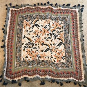 Spartina Grey&Blue Retreat Genevieve Tassel Scarf